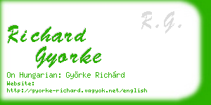 richard gyorke business card