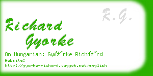 richard gyorke business card